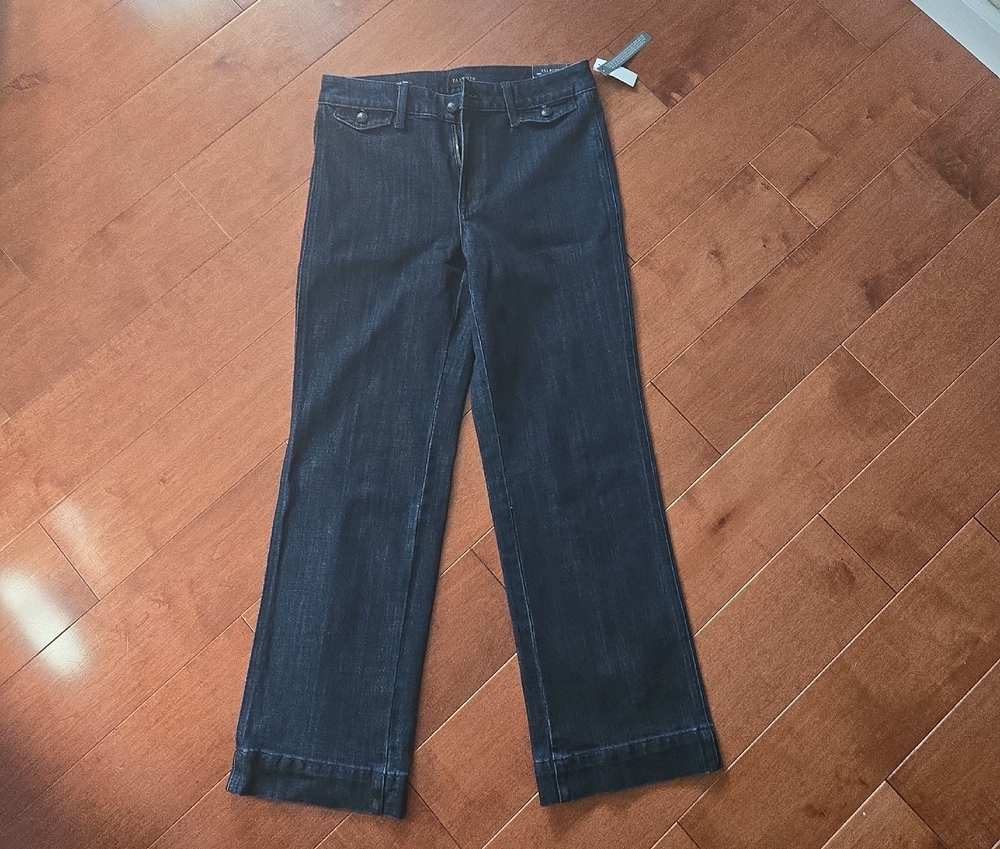 Talbots Classic Dark Blue Trouser Cut Jeans